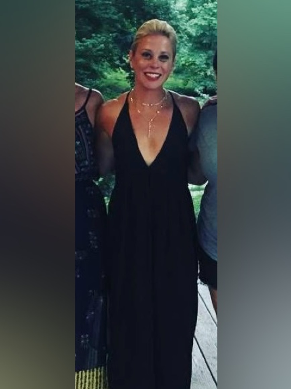 Anthropologie Lacuna brand black V-Neck Maxi Slip Dress